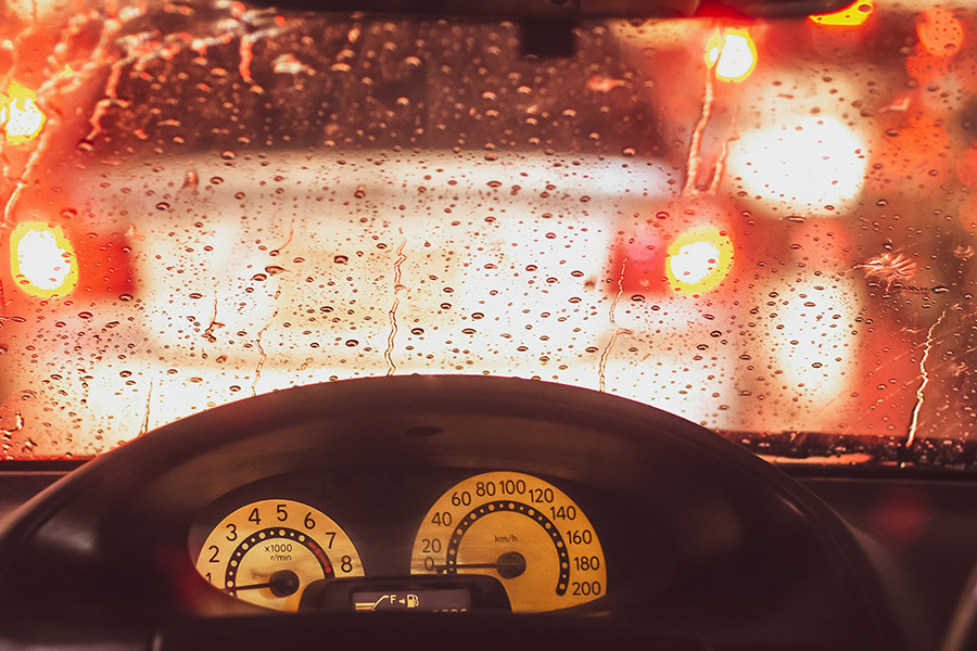 A Montgomery Car Accident on a Rainy Day - Featured Image